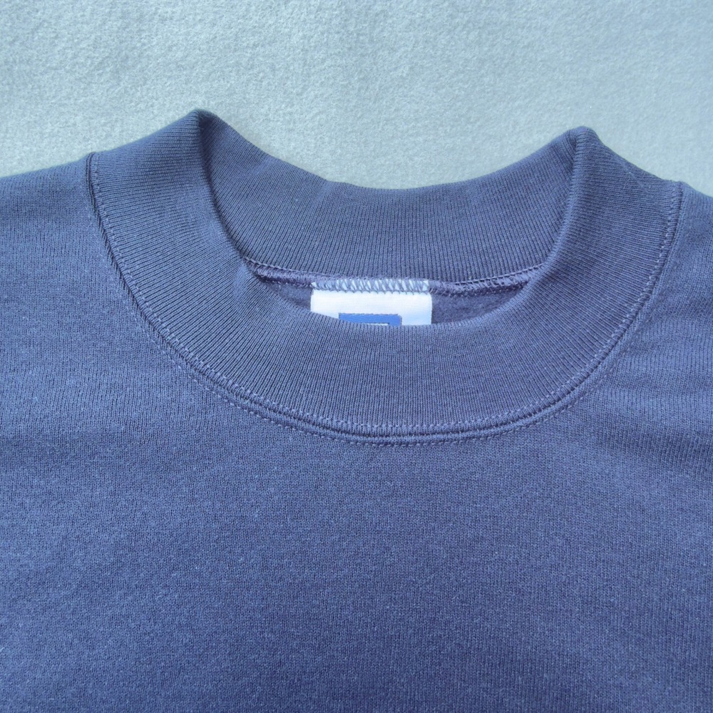 Vintage Rugged Sweats Mens Navy Blue Crewneck Sweatshirt Large Made in USA - Picture 3 of 5
